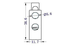 Plastic Black Dual Hole Cord Lock (AP167) - 0