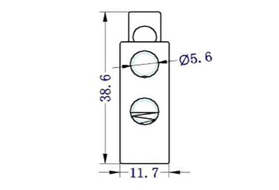 Plastic Black Dual Hole Cord Lock (AP167) - 0