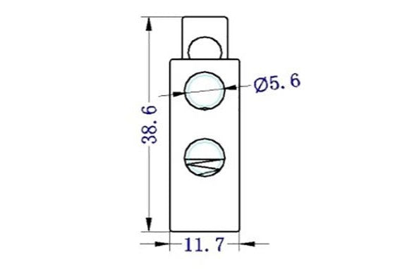 Plastic Black Dual Hole Cord Lock (AP167)