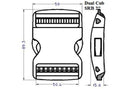 Plastic Dual Cub Side Release Buckle (AP006)-6