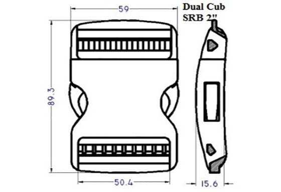 Plastic Dual Cub Side Release Buckle (AP006)