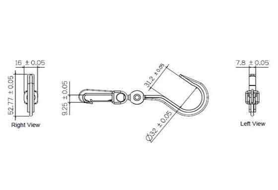 Plastic One Size Double Hook (SF317705X)