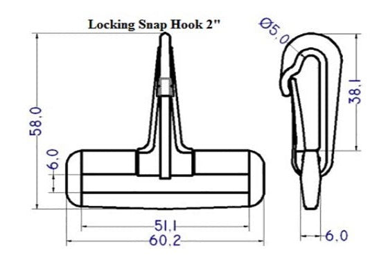 Plastic Locking Snap Hook (AP005)