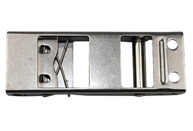 Stainless Steel Locking Steelover Center Buckle with Metal Tips - 0
