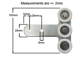 Triple White Roller for Side Curtain - 0