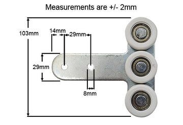 Triple White Roller for Side Curtain - 0