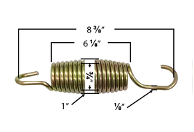 8.5" Nickel Trampoline Spring - 0