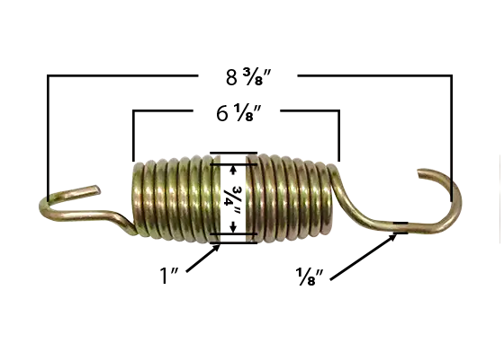 8.5" Nickel Trampoline Spring - 0