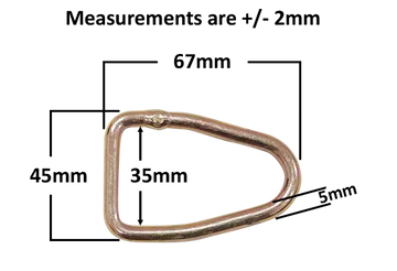 1" Steel Waisted D-Ring (MTL-WD) - 0