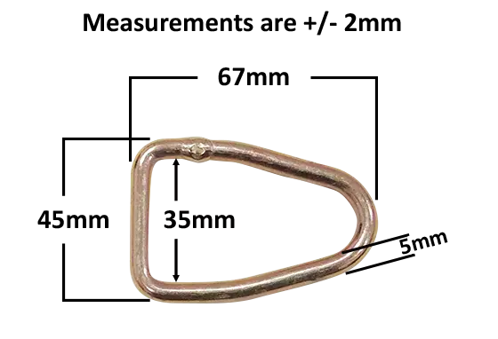 1" Steel Waisted D-Ring (MTL-WD) - 0