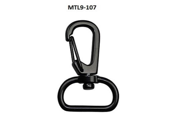 Metal 3/4" Black Oxide Revolving Snap Hook (9-107)