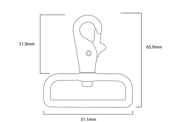 2" Black Oxide Snap Hook