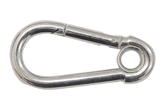 Carabiner Steel Snap Hook with Eye - 80mm