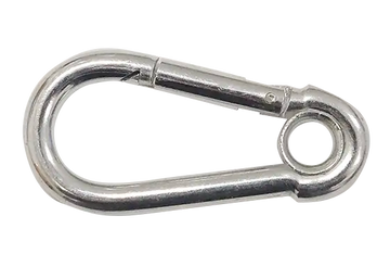 Carabiner Steel Snap Hook with Eye - 80mm