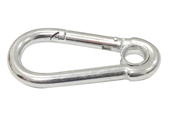 Carabiner Steel Snap Hook with Eye - 80mm