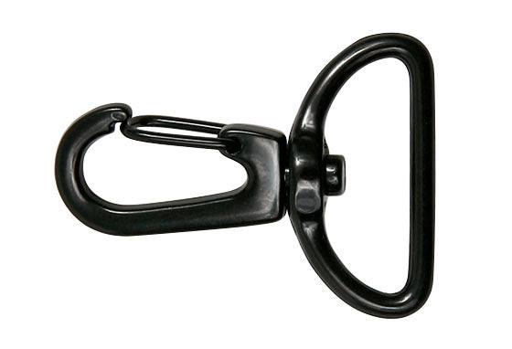 Metal 3/4" Black Oxide Revolving Snap Hook (9-107)