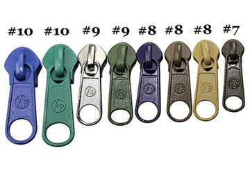 #8 Black, Coil, YKK Invisible Auto Lock Zipper Slider, Zinc Alloy, #8C-7-BLK
