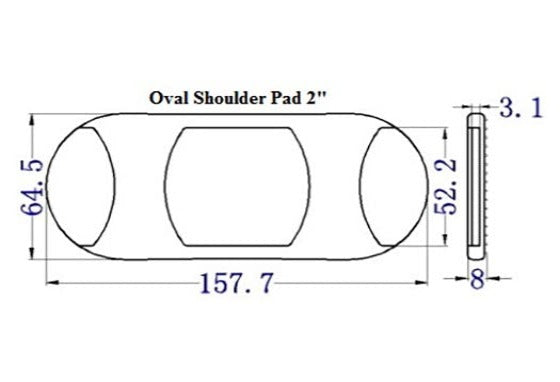 Plastic Oval Shoulder Pad (AP031)