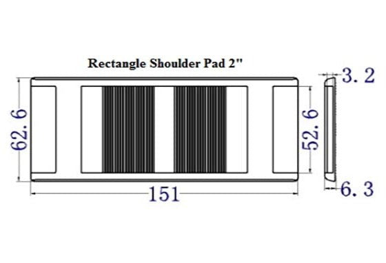 Plastic Rectangle Shoulder Pad (AP031)