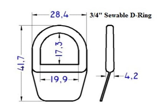 Plastic Sewable D-Ring (APCD) - 0