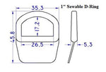 Plastic Sewable D-Ring (APCD)