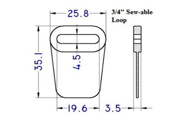 Plastic Sewable Loop (APS001)