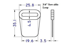 Plastic Sewable Loop (APS001) - 0