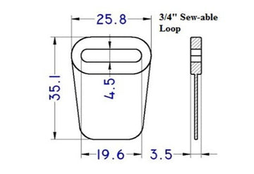 Plastic Sewable Loop (APS001) - 0