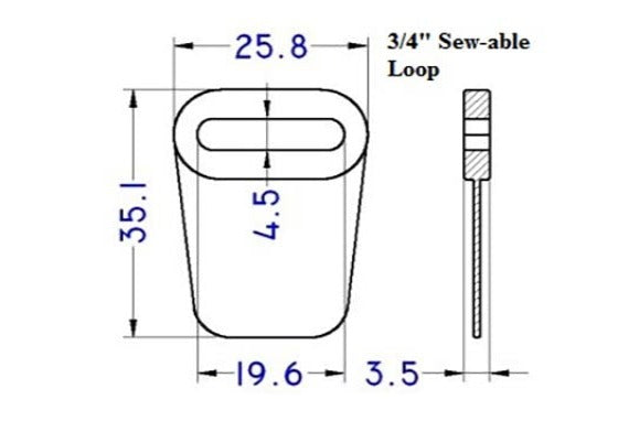 Plastic Sewable Loop (APS001) - 0