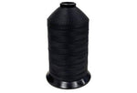 Black Spun Polyester Tex 40 Thread (THDAESPNPOLYB40)