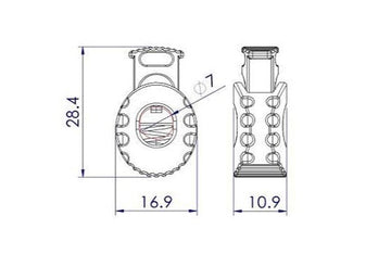 Plastic Turtle Cord Lock (AP902) - 0