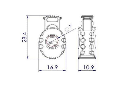 Plastic Turtle Cord Lock (AP902)