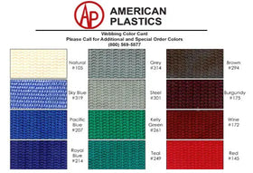 1" Black (310) Pool Cover Festooned Webbing (4-720) - 0