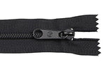 Black (310) #8 Premade Nylon Coil Zipper, Closed End, Length 17" with Auto Lock (ZIP08)