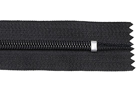 Black (310) #8 Premade Nylon Coil Zipper, Closed End, Length 17" with Auto Lock (ZIP08) - 0