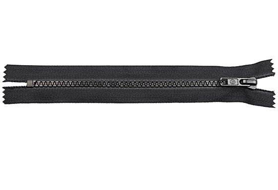 Black (310) #5 Premade Nylon Coil Zipper, Closed End, Length 7", 8", 9" with Auto Lock Slider (ZIP05) - 0