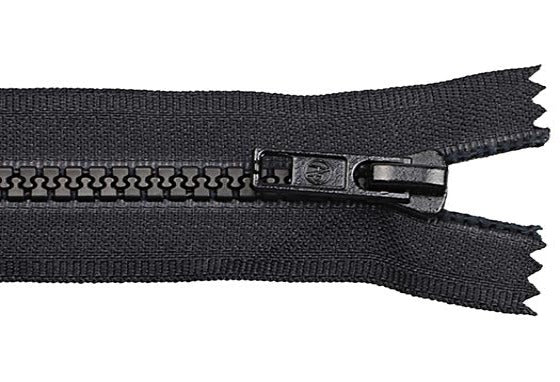 Black (310) #5 Premade Nylon Coil Zipper, Closed End, Length 7", 8", 9" with Auto Lock Slider (ZIP05)