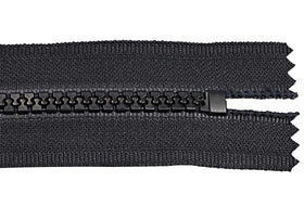Black (310) #5 Premade Molded Zipper, Closed End, Length 7", 8", 15", 17", 24", 28", 32" with Auto lock Slider (ZIP05D) - 0