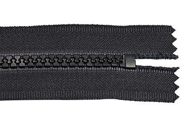 Black (310) #5 Premade Molded Zipper, Closed End, Length 7", 8", 15", 17", 24", 28", 32" with Auto lock Slider (ZIP05D) - 0
