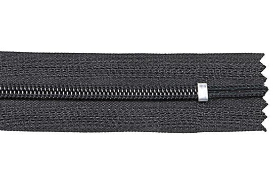 Black (310) #7 Premade Nylon Coil Zipper, Closed End, Length 9" (ZIP07) - 0