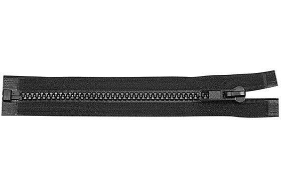 Black (310) #8 Premade Molded Zipper, Open End, Length 8" (ZIP08D)