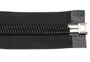 Black (310) #8 Premade Nylon Coil Zipper, Open End, Length 6", 50" with Auto Lock (ZIP08)-2
