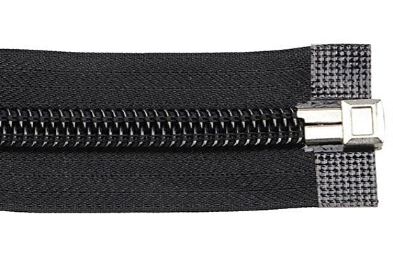 Black (310) #8 Premade Nylon Coil Zipper, Open End, Length 6", 50" with Auto Lock (ZIP08) - 0