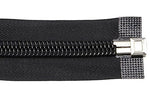 Black (310) #8 Premade Nylon Coil Zipper, Open End, Length 6", 50" with Auto Lock (ZIP08)