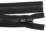 Black (310) #10 Premade Molded Zipper, Open End, Length 20", 46" (ZIP10D)